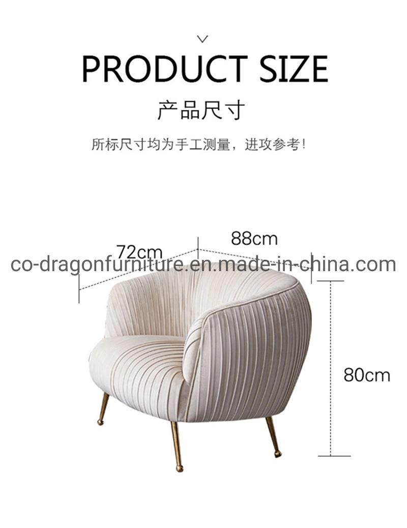 Living Room Furniture Luxury Fabric Leisure Sofa Chair with Arm