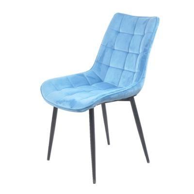 Popular Modern Living Room Home Leisure Chair Metal Leg Velvet Outdoor Dining Chair