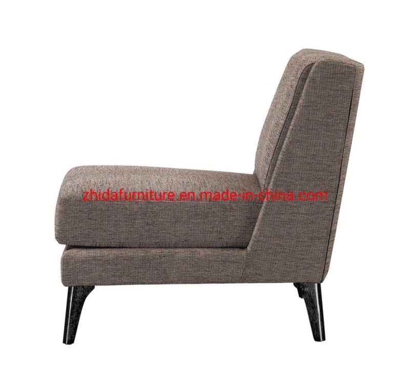 Modern Fabric Wooden Base Coffee Shop Restaurant Chair with Wooden Base