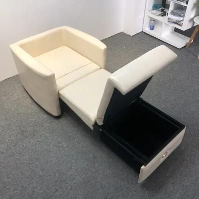 Customized Hospital Use Leather Storage 1 Seat Folding Sleeping Sofabed