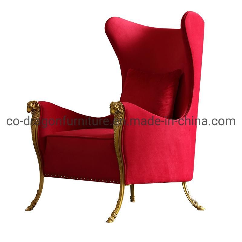 Luxury Modern Italian Home Furniture Lounge Sofa Chair with Arm