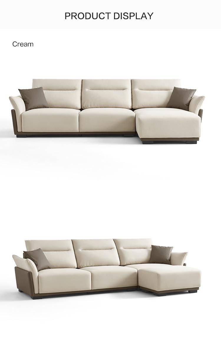 Hot Sale Low Back ISO 8191 Italian Modern Leather Sofa Set Tbs060