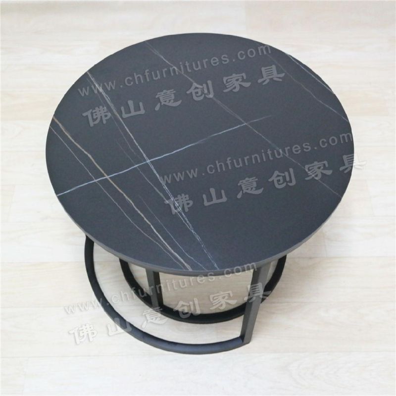 Italian Style Light Luxury Simple Huayan Slate Household Small Round Combination Coffee Table