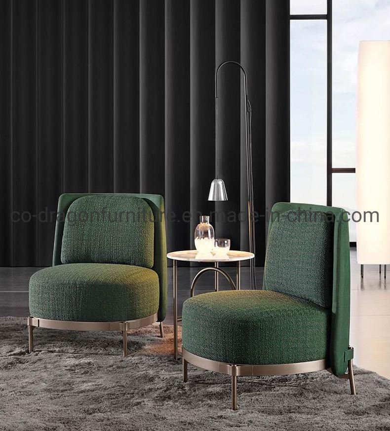 Modern Design Luxury Living Room Furniture Fabric Metal Sofa Chairs