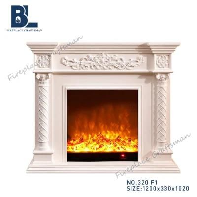 White European LED Lights Heating Electrical Fireplace with Ce (320)