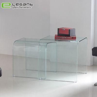 Nesting Glass Coffee Table in Clear Color