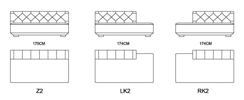 Zhida Luxury Hotel Lobby Chinese Furniture Villa Living Room Modular Button Design Fabric Sofa Set L Shape Sectional Sofa Couch