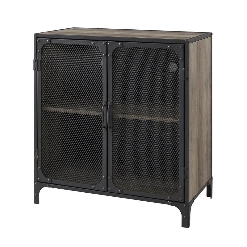 Home Storage Use Modern Metal Lockers with Foot 2 - Door Accent Cabinet