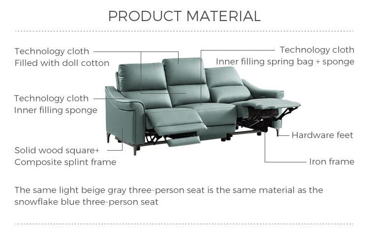 Linsy Stainless Steel Sponge Sectional China Manual Sofa Recliner Ls332sf6