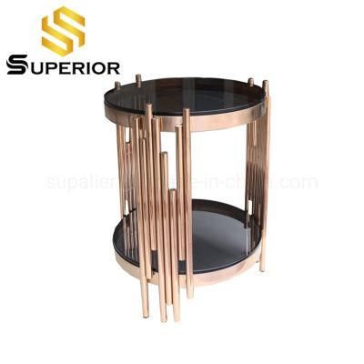 Hot Sale Rose Gold Coffee Corner Table for Hotel