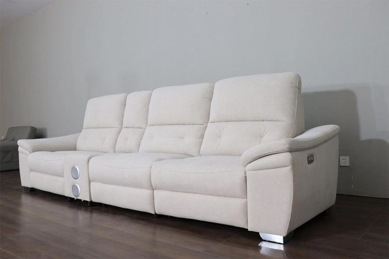 White Fabric Italian Sectional Sofa Pieces Living Room