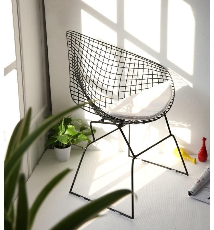 Industrial Furniture Diamond Leisure Chair Wire Iron Chair