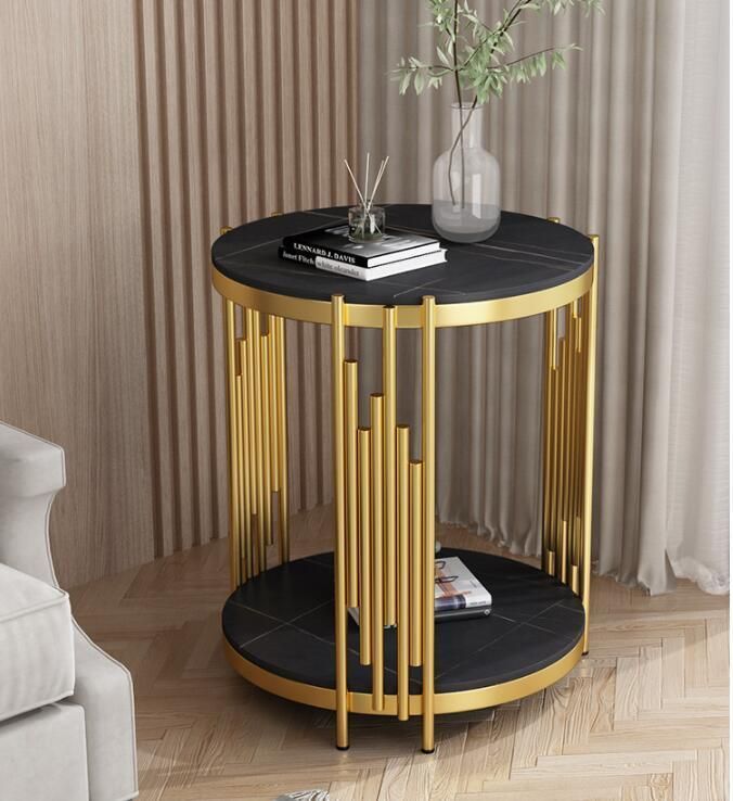 Nordic Style Console Tables Modular Design Round Center Tea Table Extendable Rock Slate Coffee Table