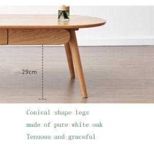 Solid Wood Tea Table Nordic Oak Environmental Protection Coffee Table Modern Contracted Small Living Room Creative Tea Table