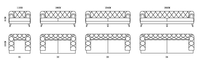 Zhida Wholesale Home Furniture Luxury Style Villa Velvet Couch Set Living Room 1 2 3 Seater Fabric Tufted Sofa with Solid Wood Leg