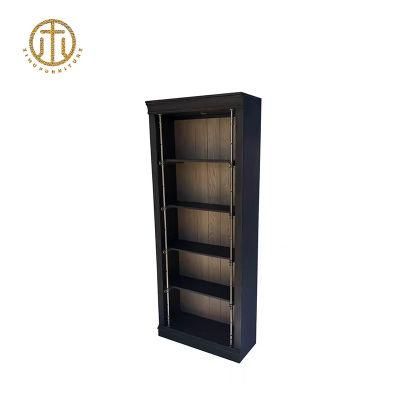 Wooden Brown Multi-Layer Bookshelf Multi-Functional Cupboard