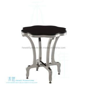 Fancy Tempered Glass Fashion Stainless Steel Coffee Table (HW-0940T)