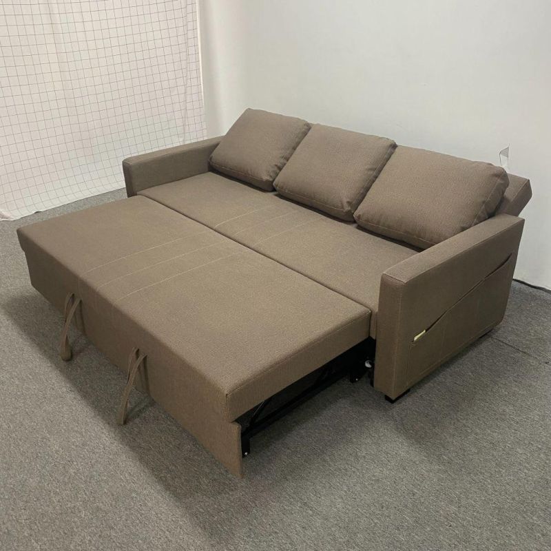 Solid Wood Folding Sofa Bed Small Apartment Apartment Straight Row