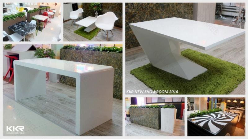 Custom Black or Gold Frame Marble Stone Solid Surface Side Table