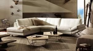 Modern Leather Sectional Corner Sofa for Living Room Couch