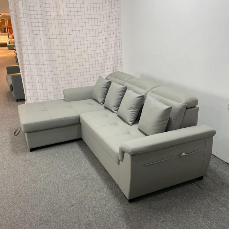 Waterproof L-Shaped Sofa Rechargeable Living Room Sofa Bed