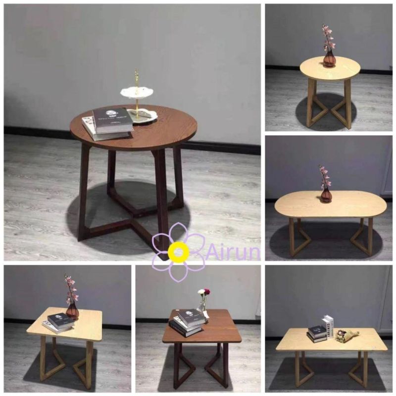 Modern Design Living Room Wooden Coffee Tea Table Side Table Dining Table Round Table