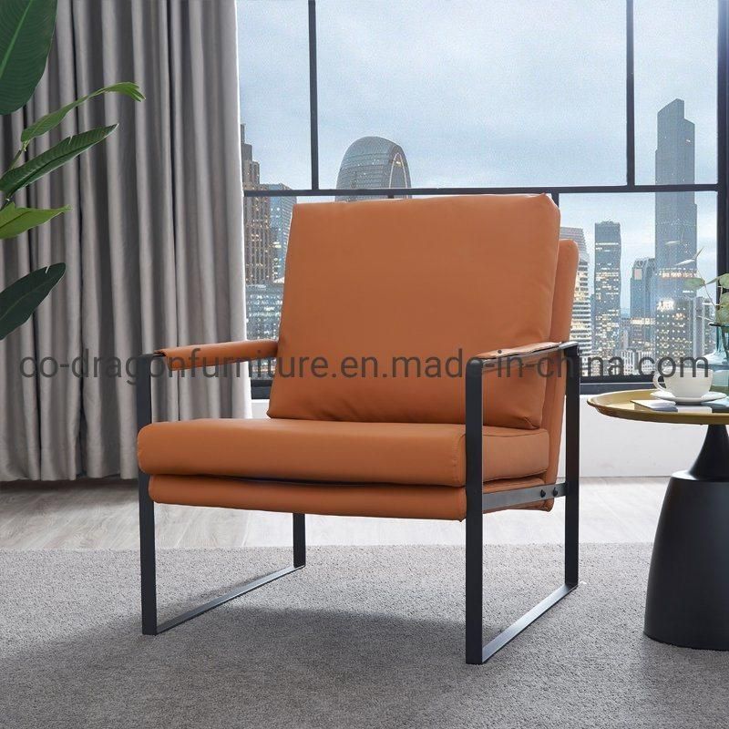 Modern Living Room Furniture Leather Simple Leisure Chair with Arm