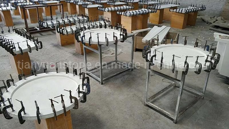 Double Layer Console Table with Metal Marble Tops