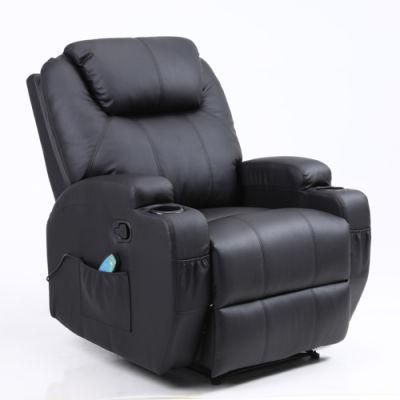 Modern Design Luxury Leather 8 Point Massage Sofa Comfortable Manual Recliner Chair Living Room Home Office Hotel Furniture