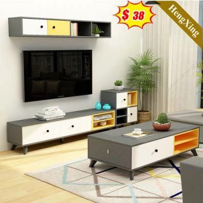 Modern Wholesale Quality Melamine MDF Furniture Coffee Table with TV Stand Set Cabinet