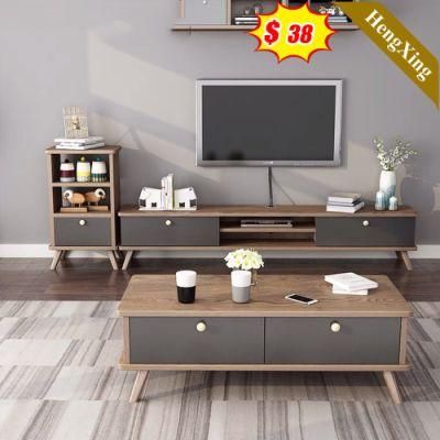 Modern New Home Furniture Wood Wholesale TV Stand Table with Cabinet Set Coffee Table