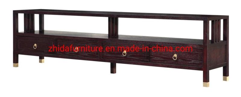 Modern Wooden Black Painting Chinese Style Living Room TV Stand