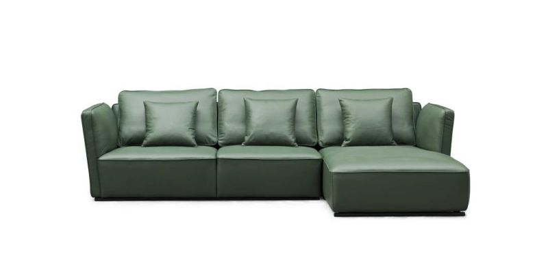 Factory Price Modern Furniture Livingroom Furniture Leather Sofa Grass Green Sofa GS9040