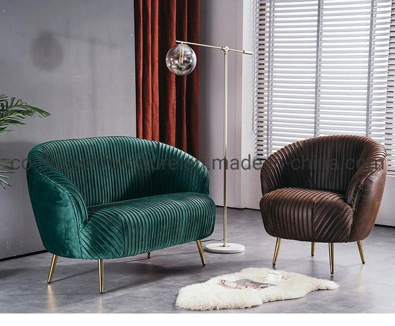 Living Room Furniture Luxury Fabric Leisure Sofa Chair with Arm