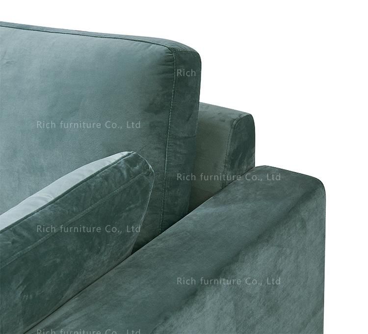 Modern Furniture Lounge Velvet Couch Sofa for Drawing Room