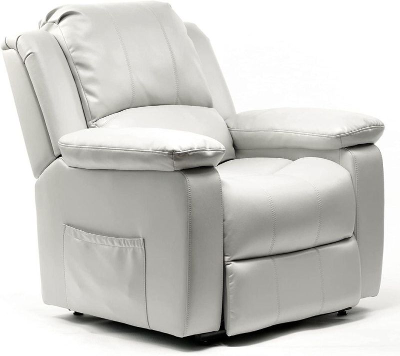 Jky Furniture Adjustable Leather Power Recliner Chair with Massage and Heating Functions for Living Room