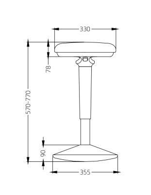 Ergonomic Leaning Wobble Drafting Stool