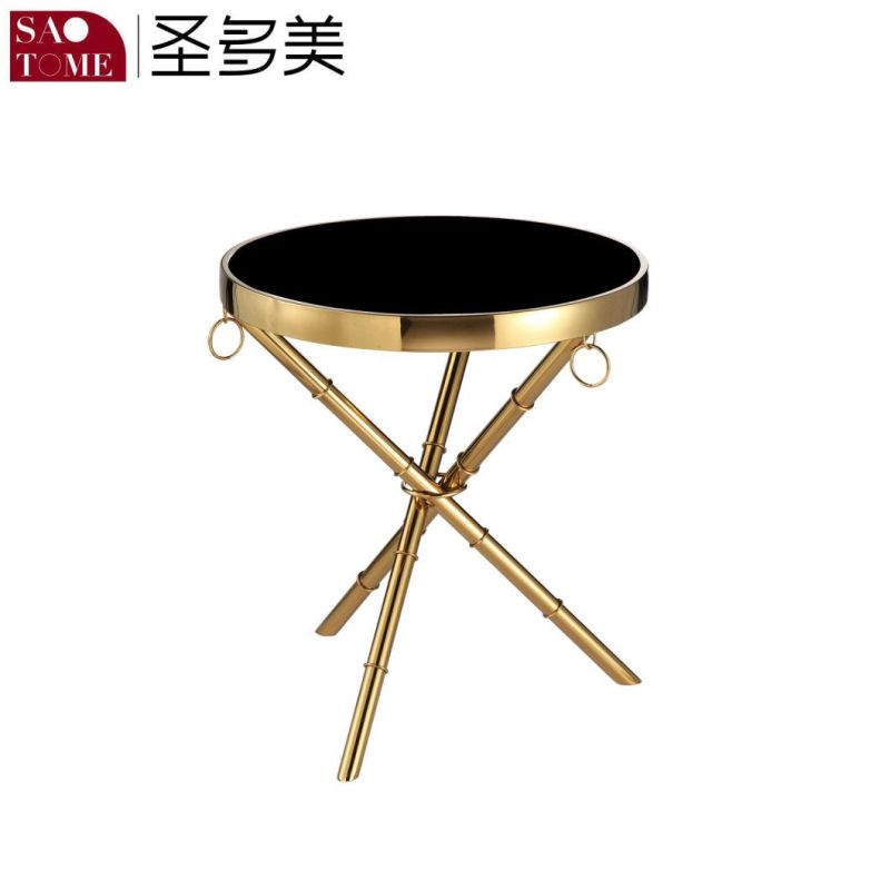 High Quality Tempered Glass Top Metal Coffee Side Table