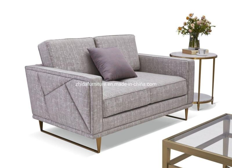 Foshan Factory Living Room Furniture Metal Fabric Sofa