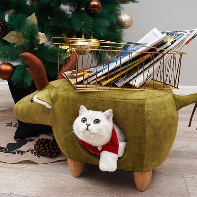 Li&Sung Christmas Animal Stool New Design Cute Elk Stool