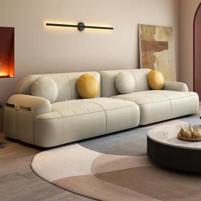 High Quality Italian Style Modern Chinese Home Furniture Living Room Fabric Leather Modular L Shape Sectional Sofa for Villa