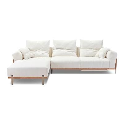 Tomo Leisure Wooden Sectional Living Room Home Dubai Furniture Fabric Sofa