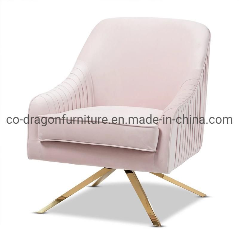 Modern Design Luxury Furniture Steel Legs Swivel Lounge Sofa Chair