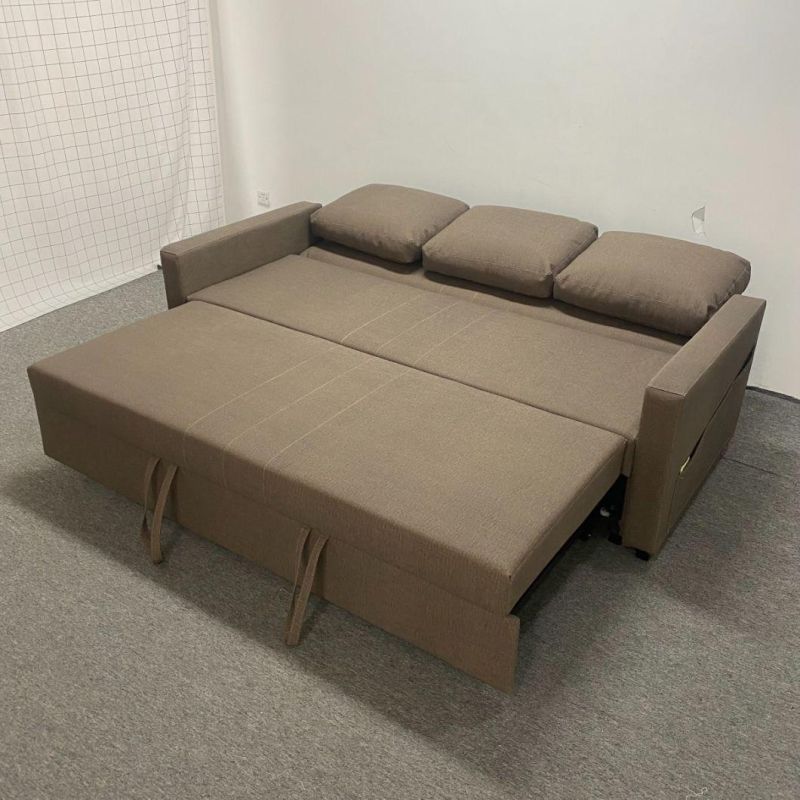 Solid Wood Folding Sofa Bed Small Apartment Apartment Straight Row