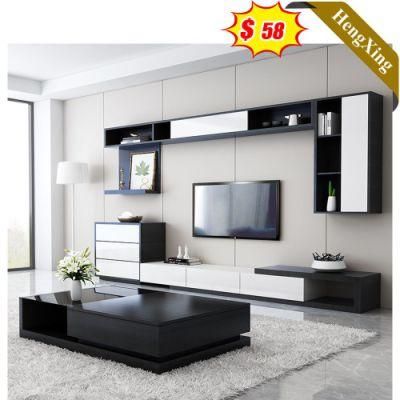 Popular Wholesale MFC Melamine MDF Furniture Coffee Table with TV Stand Set Cabinet