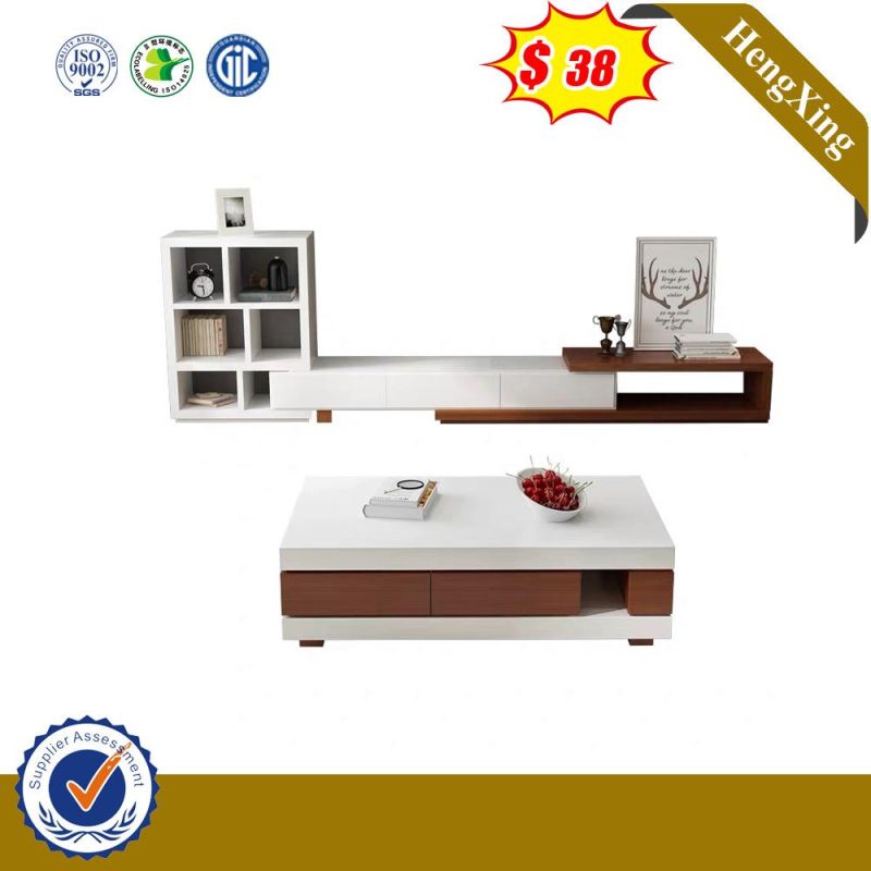 Modern Wholesale Price Wooden with Glass Top TV Stand for Plywood Coffee Table (UL-1162)