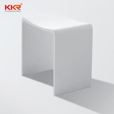 Kkr Corian Stone Modern Design Stool Solid Surface Bathroom Acrylic Shower Stools