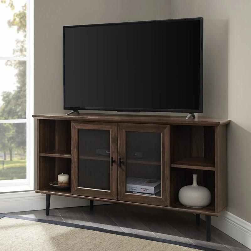 Living Room Furniture Dark Walnut Lamantia TV Stand for Tvs up to 52 Inches