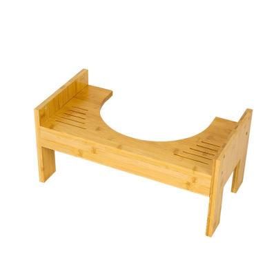 Hot Selling Bathroom Squatting Bench Bamboo Toilet Stool