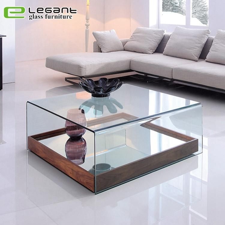 High Gloss White MDF Tea Table with Stainless Steel Frame